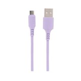 สายชาร์จ QPLUS Micro USB (2.4A) 1 เมตร Purple/Candy
