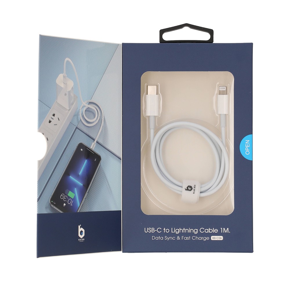 สายชาร์จ Blue Box USB-C to Lightning 20W  1 เมตร BB-C06 - White