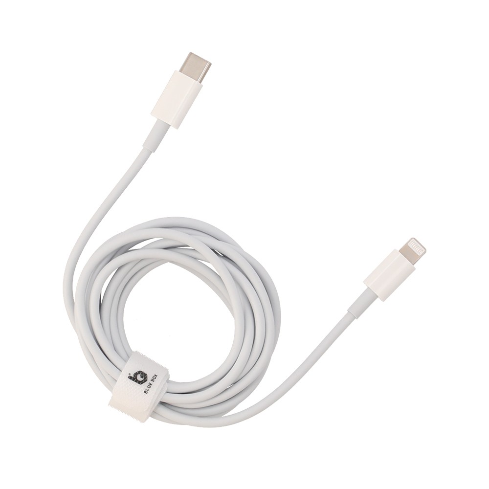 สายชาร์จ Blue Box USB-C to Lightning Cable 20W 2M. White (BB-C06)