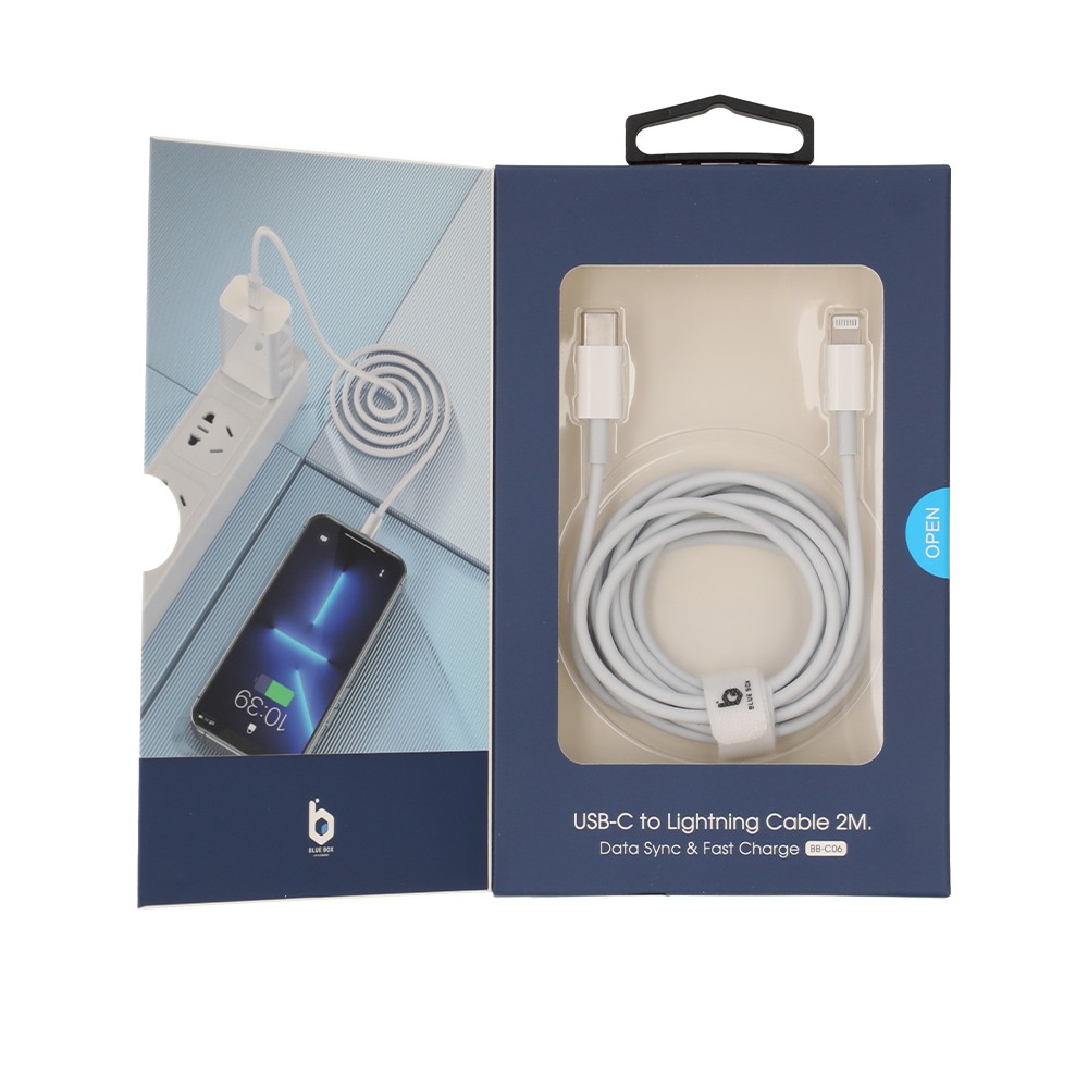 สายชาร์จ Blue Box USB-C to Lightning 20W 2 เมตร BB-C06 - White