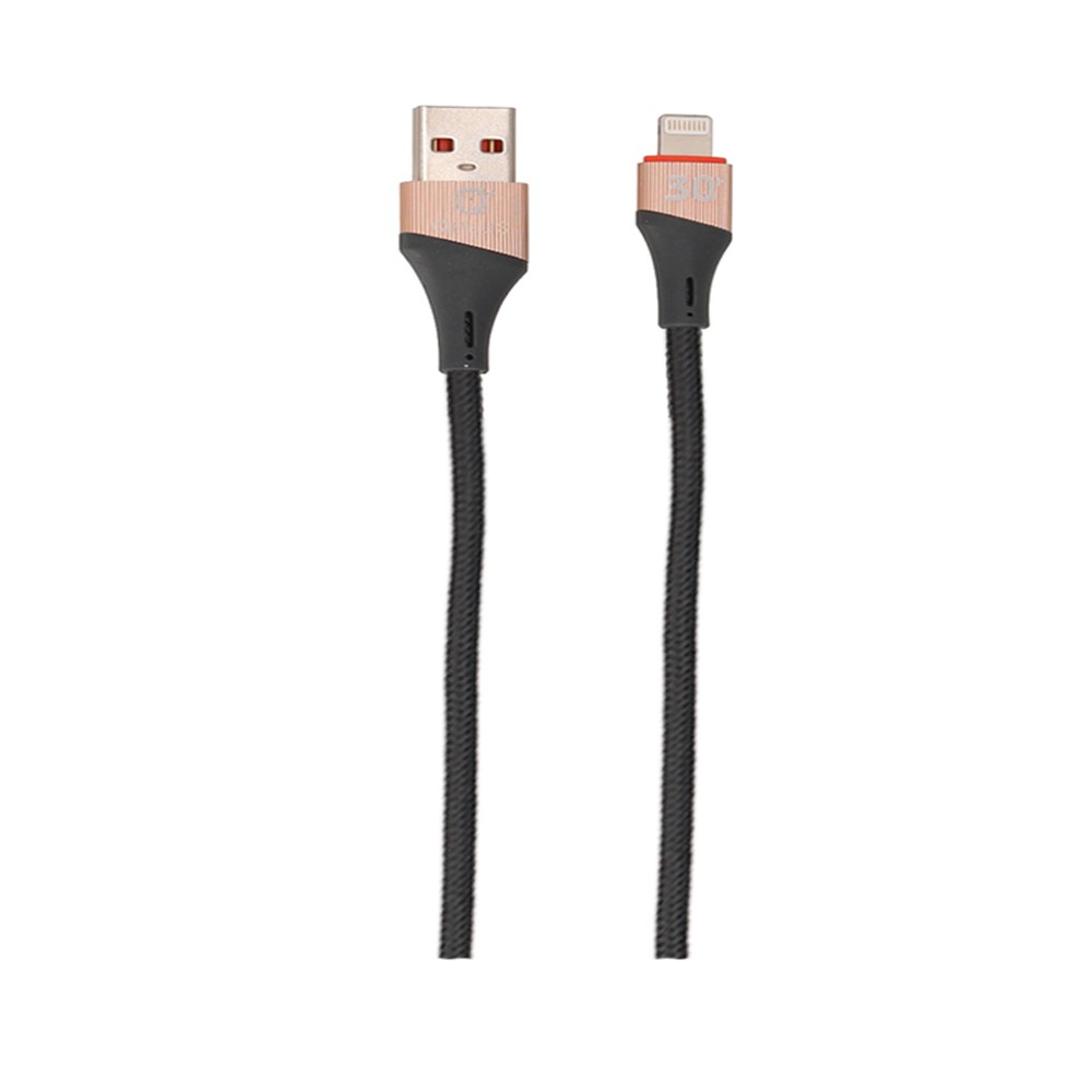 สายชาร์จ QPLUS USB-A to Lightning Cable 3A 1M. Grey (QP-C02)