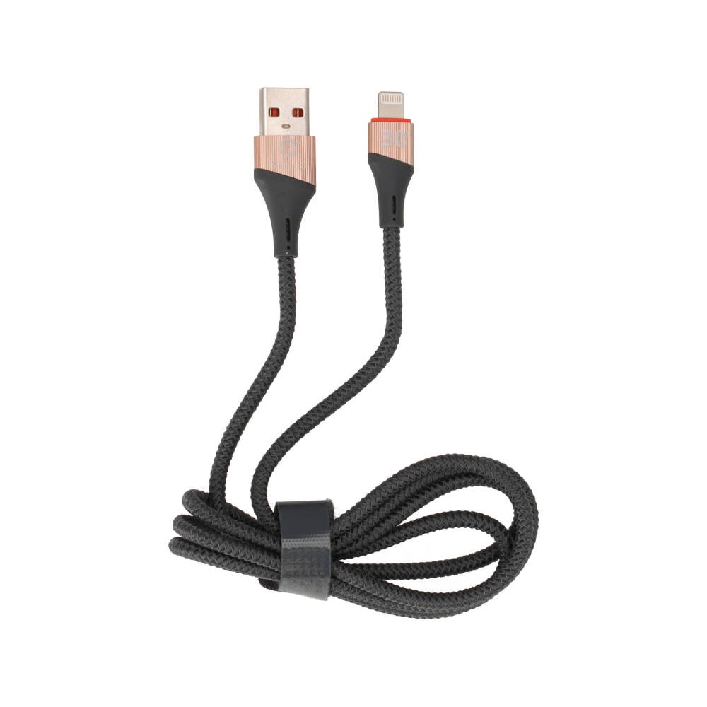 สายชาร์จ QPLUS USB-A to Lightning Cable 3A 1M. Grey (QP-C02)