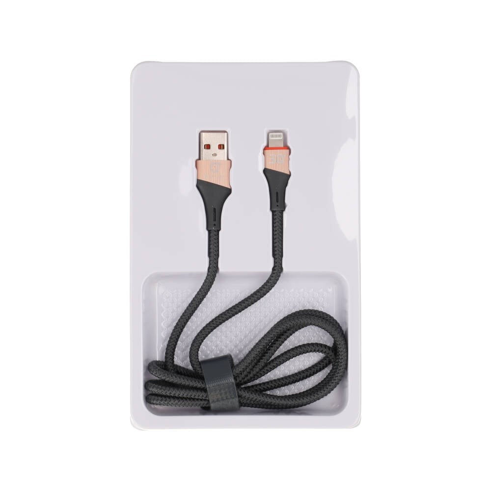 สายชาร์จ QPLUS USB-A to Lightning Cable 3A 1M. Grey (QP-C02)