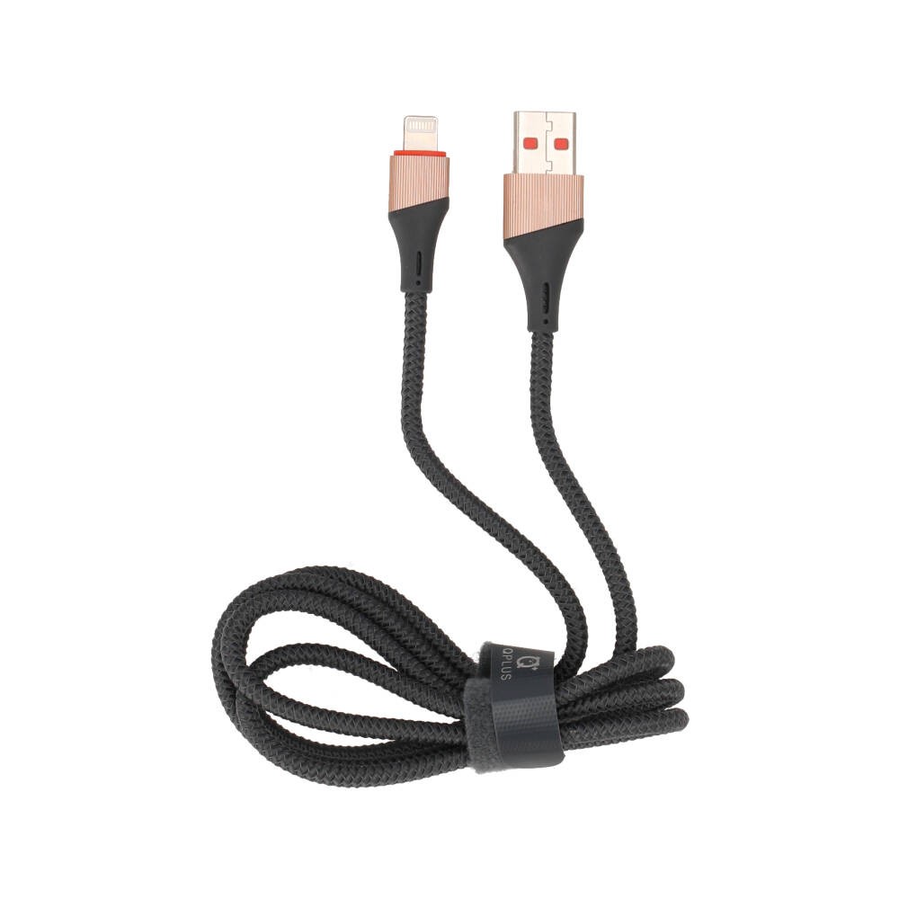 สายชาร์จ QPLUS USB-A to Lightning Cable 3A 1M. Grey (QP-C02)