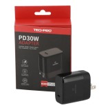 TECHPRO Wall USB Charger 1 USB-C (PD30W) Black