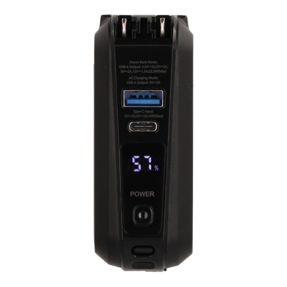 พาวเวอร์แบงค์ TECHPRO 10,000 mAh Magnetic Charging Black