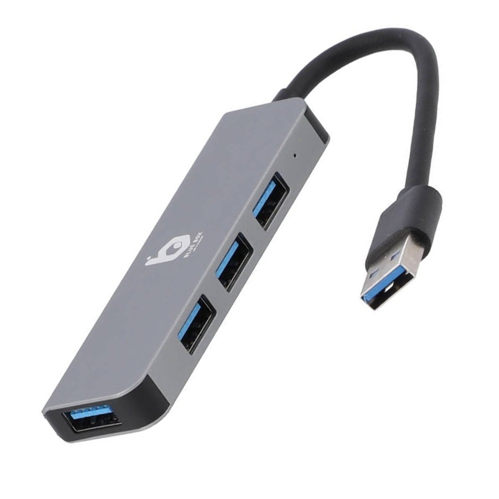 Blue Box 4-in-1 USB-A Hub Silver Gray