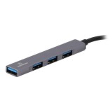 TECHPRO Port Hub USB-A to USB-A 4 ports Hub Gray
