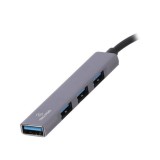 TECHPRO Port Hub Type-C to USB-A 4 ports Hub Gray