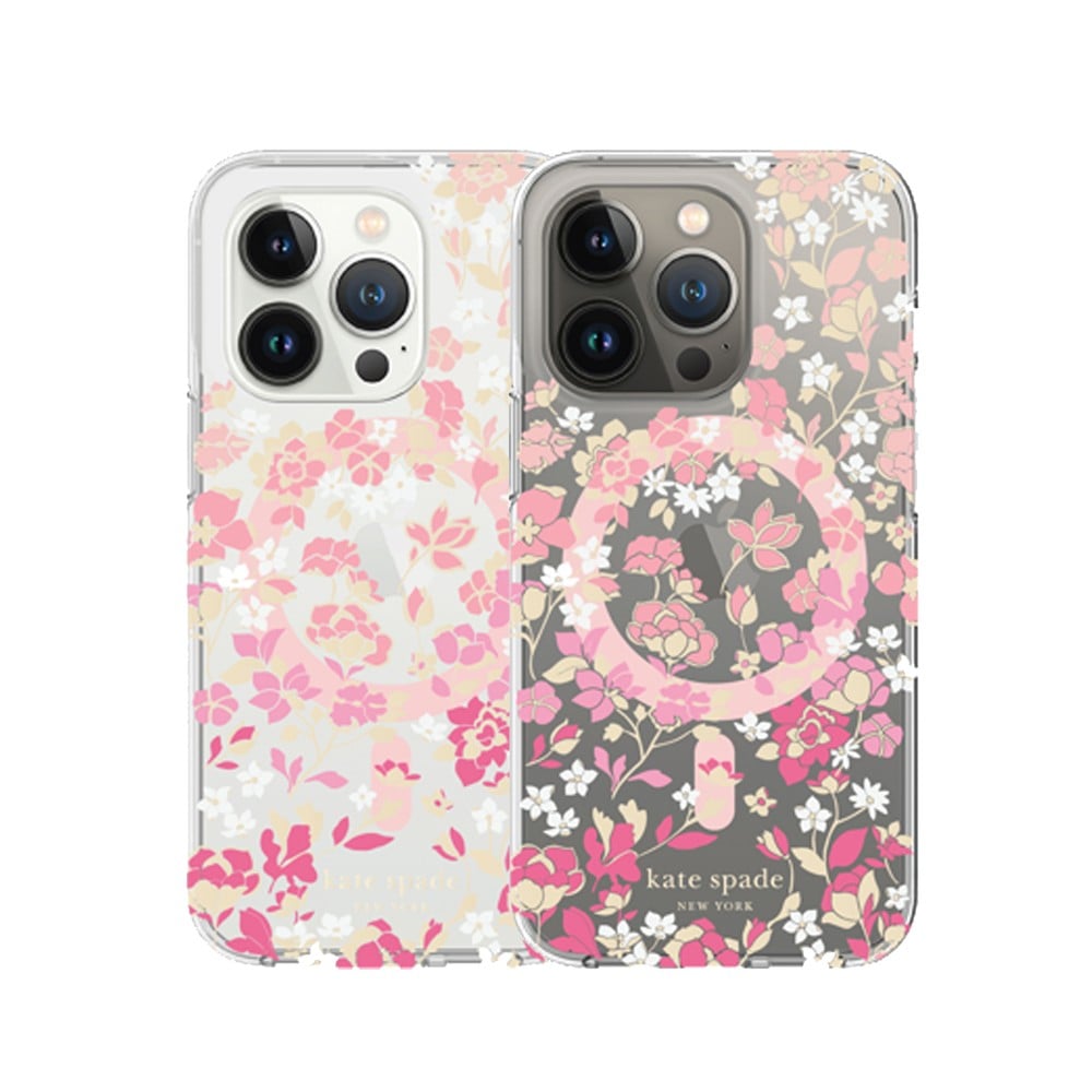 Kate Spade Multi Floral Black and White MagSafe - iPhone 15 Pro Max