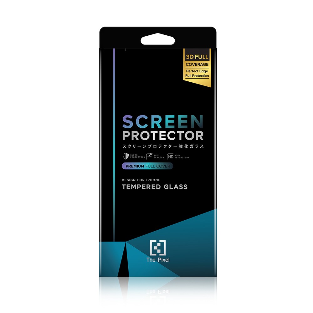 ฟิล์มกันรอย The Pixel Tempered Glass 3D Shield Curved iPhone 15 Pro Max