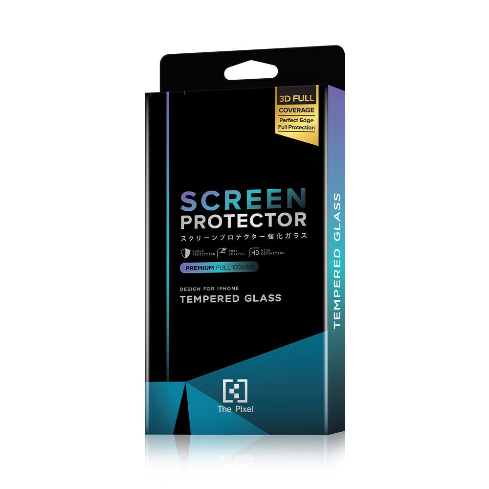 ฟิล์มกันรอย The Pixel Tempered Glass 3D Shield Curved iPhone 15 Pro Max