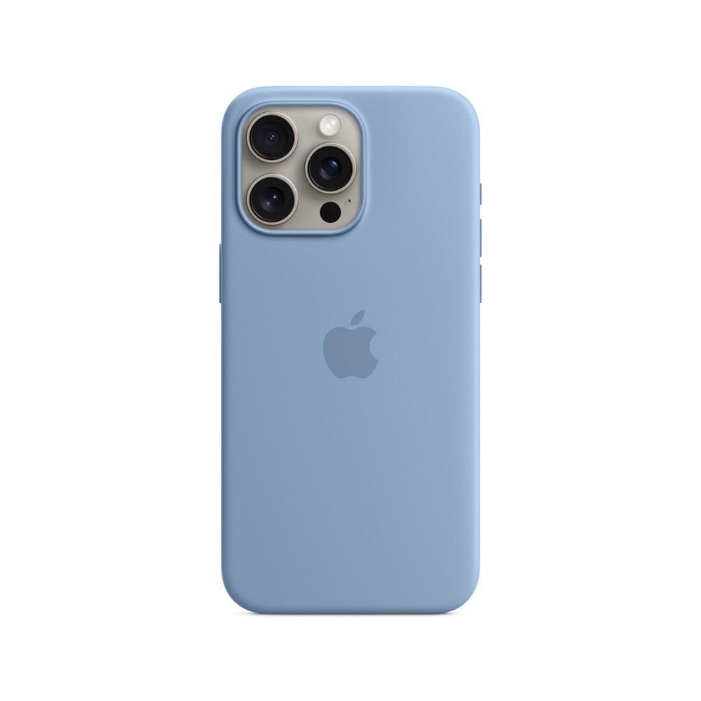 Apple iPhone 15 Pro Max Silicone Case with MagSafe - Winter Blue