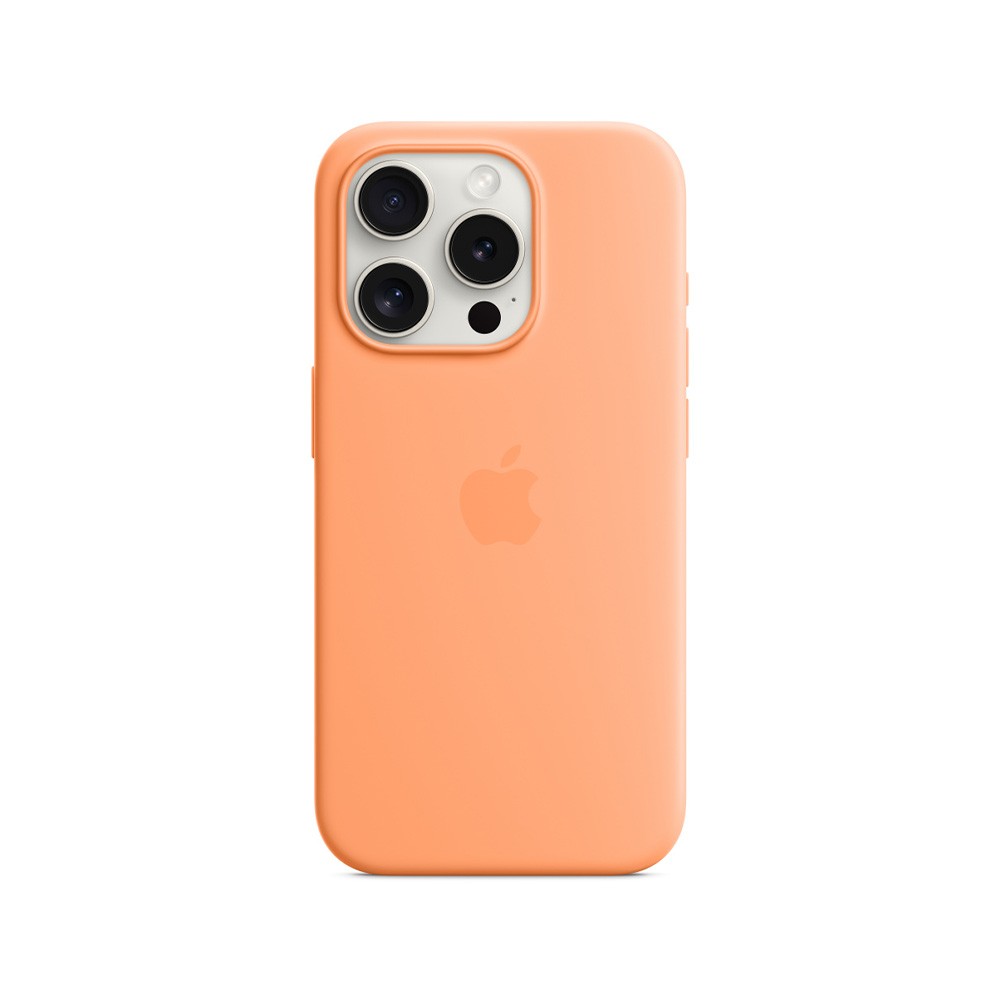 Apple iPhone 15 Pro Silicone Case with MagSafe - Orange Sorbet