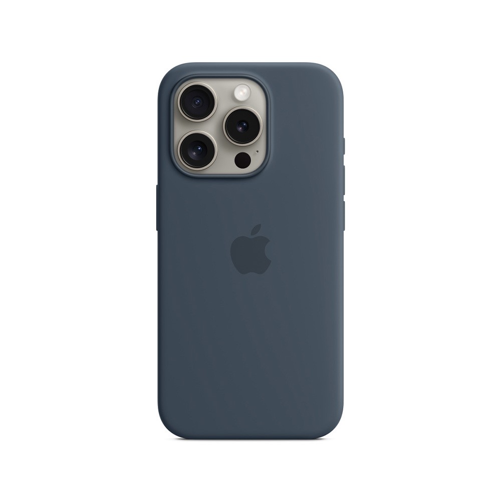 Apple iPhone 15 Pro Silicone Case with MagSafe - Storm Blue