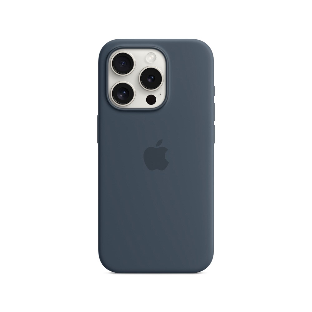 Apple iPhone 15 Pro Silicone Case with MagSafe - Storm Blue