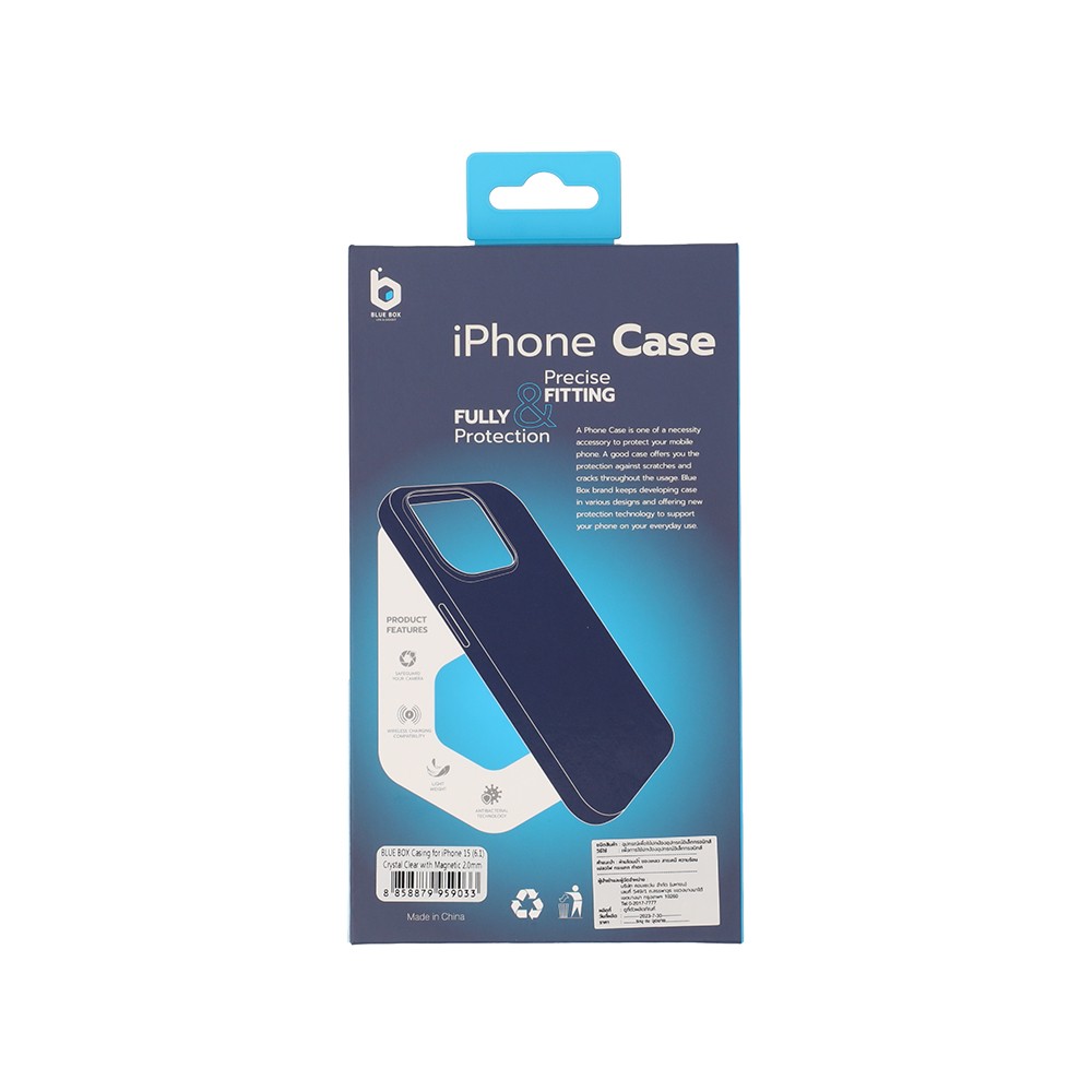 เคส Blue Box iPhone 15 Crystal Clear with Magnetic