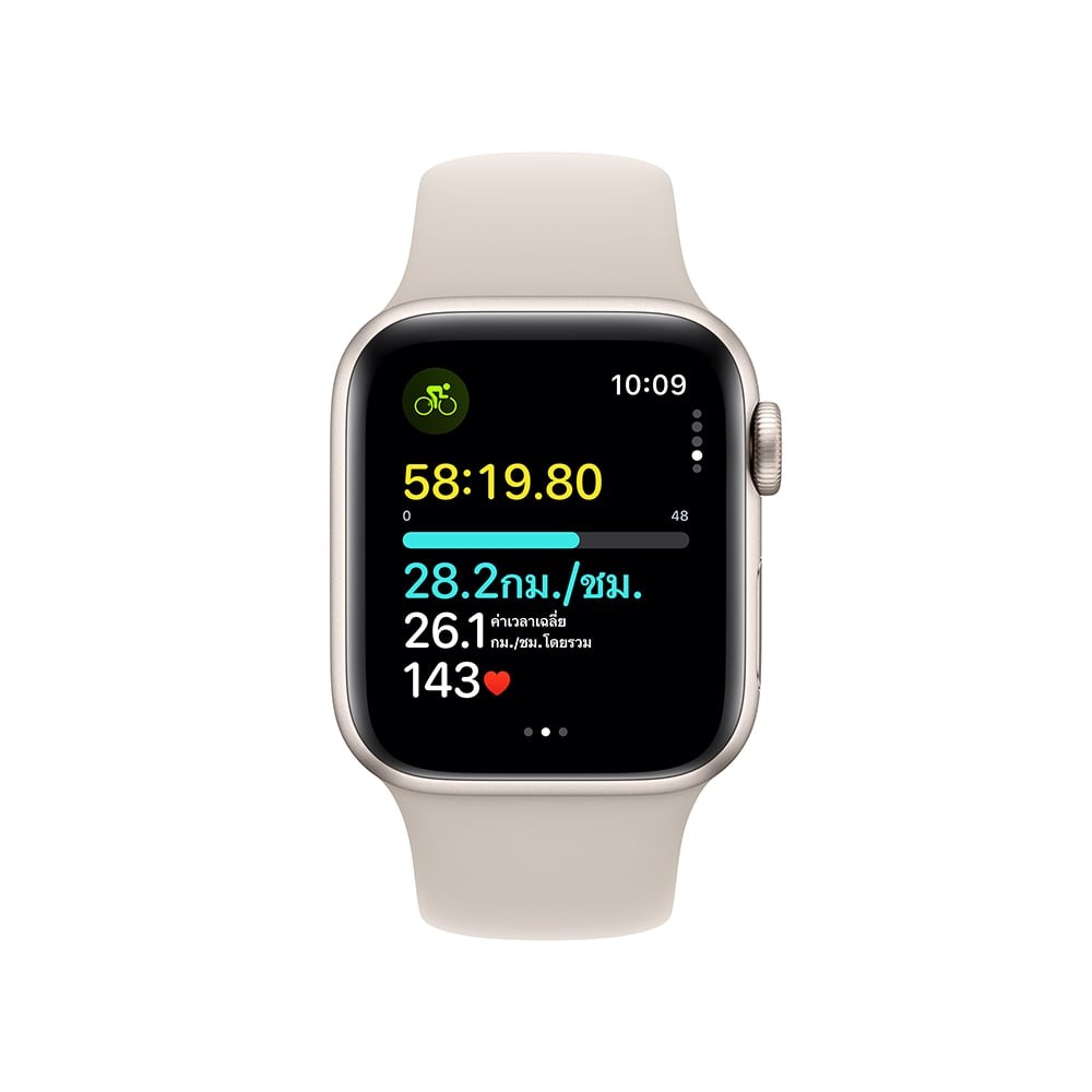 รุ่นใหม่ล่าสุด! Apple Watch SE GPS 40mm Starlight Aluminium Case with