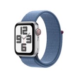 Apple Watch SE GPS + Cellular 40mm Silver Aluminium Case with Winter Blue Sport Loop - 2nd Gen (New)