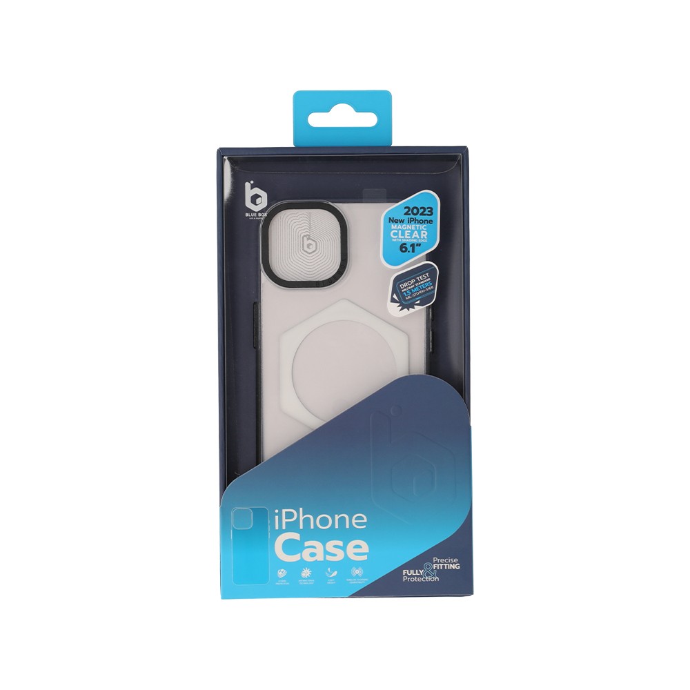 เคส Blue Box iPhone 15 Clear Shading edge with Magnetic Black