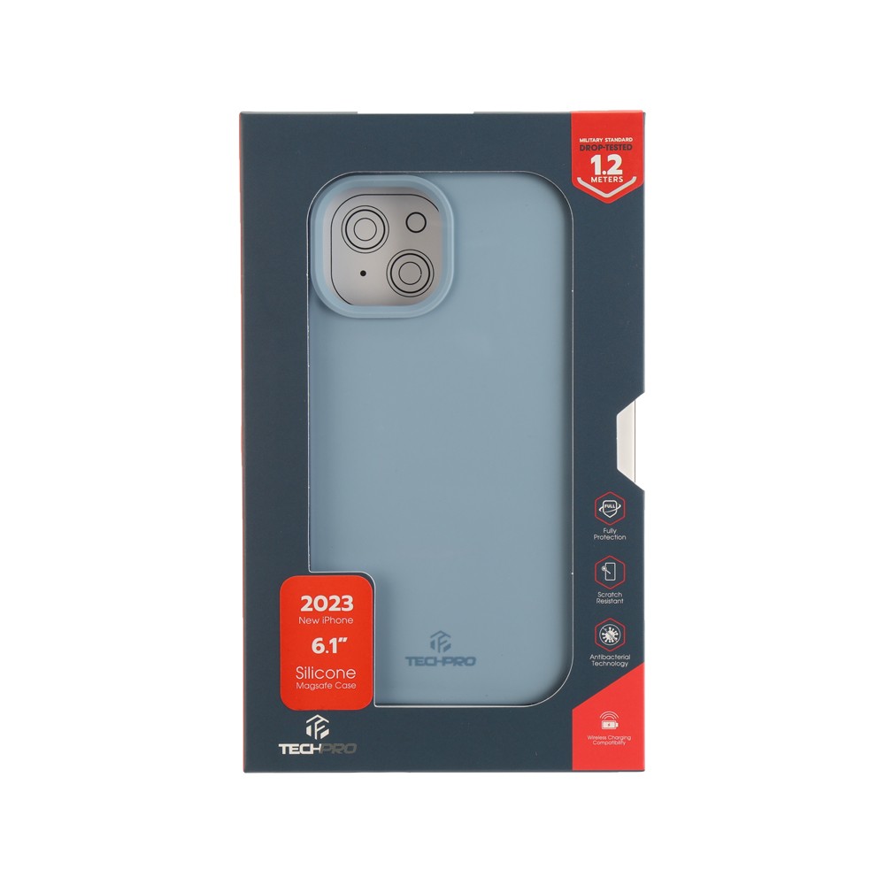 เคส TECHPRO iPhone 15 Silicone with Magsafe Baby Blue