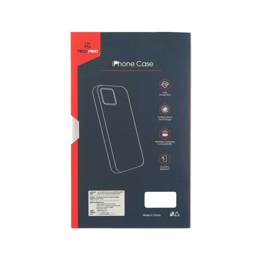 เคส TECHPRO iPhone 15 Pro Silicone with MagsafeGraphite Black