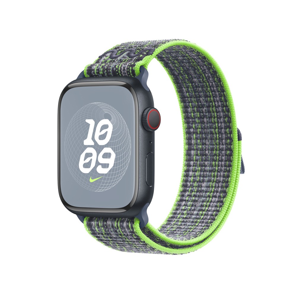 Apple Watch 45mm Bright Green/Blue Nike Sport Loop (New)