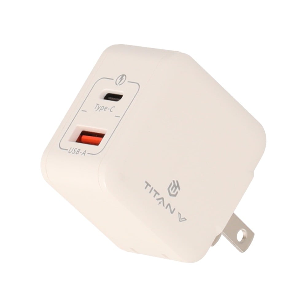 อะแดปเตอร์ TITANV Wall Charger 1 USB-A / 1 USB-C 33W White