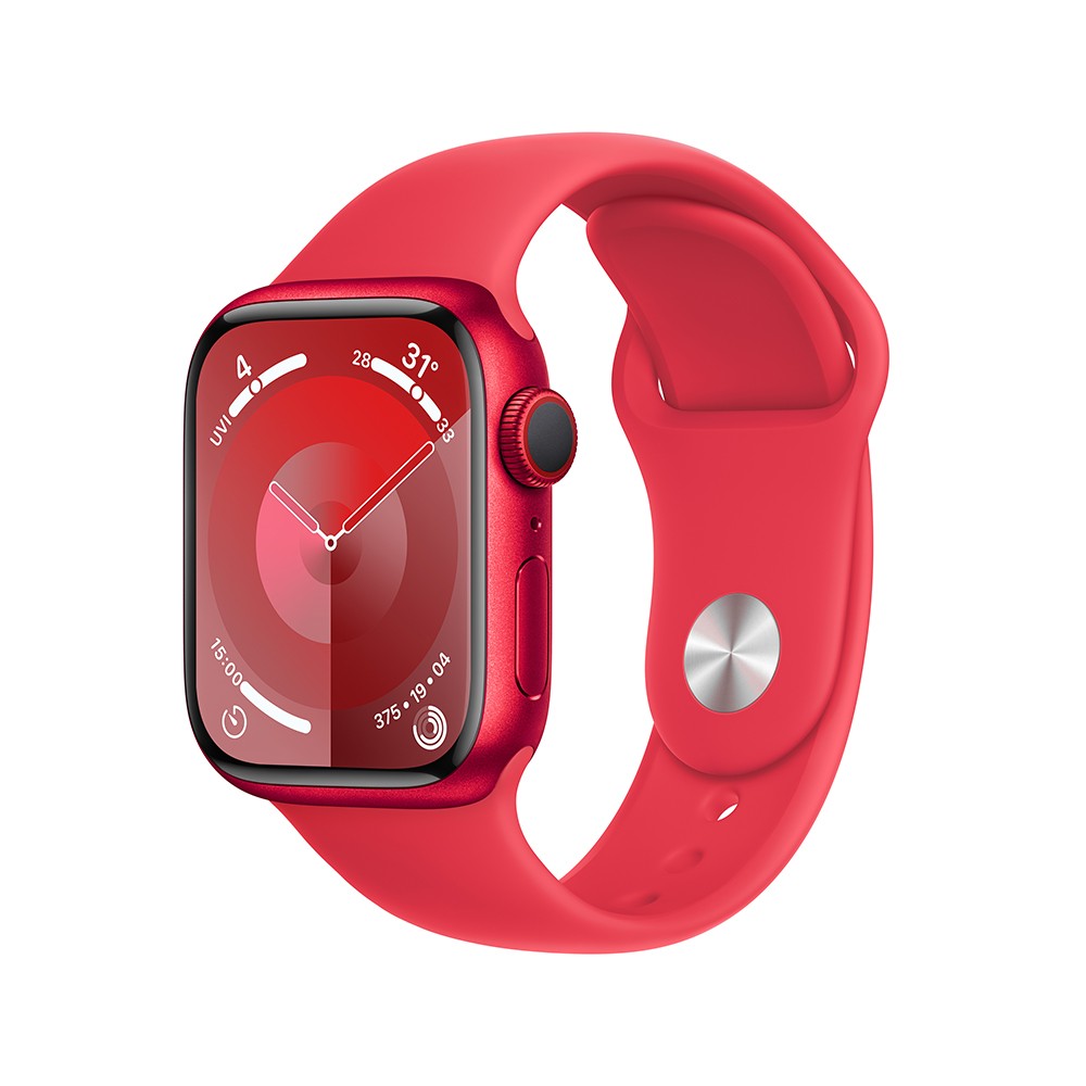 Apple Watch Series  9 GPS + Cellular 41mm (PRODUCT)RED Aluminium Case with (PRODUCT)RED Sport Band - S/M