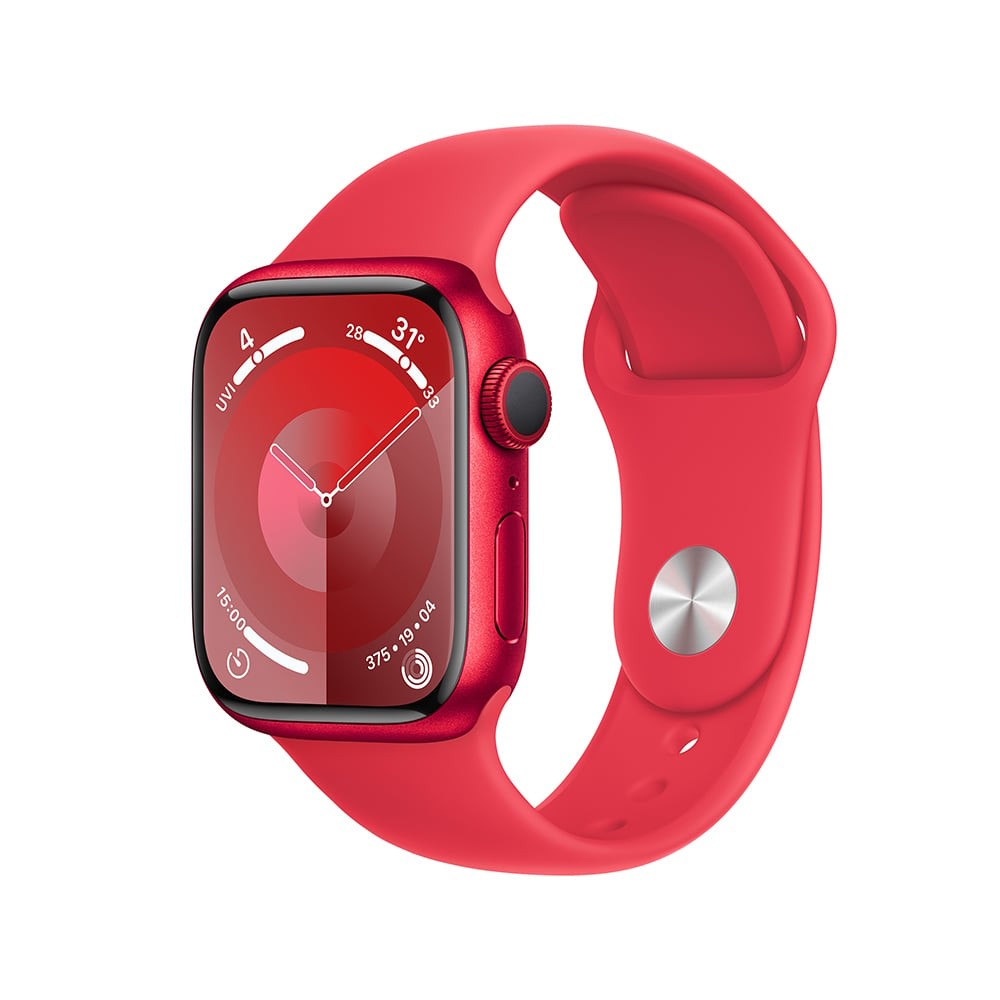 Apple Watch Series 9 GPS 41mm (PRODUCT)RED Aluminium Case with (PRODUCT)RED Sport Band - M/L