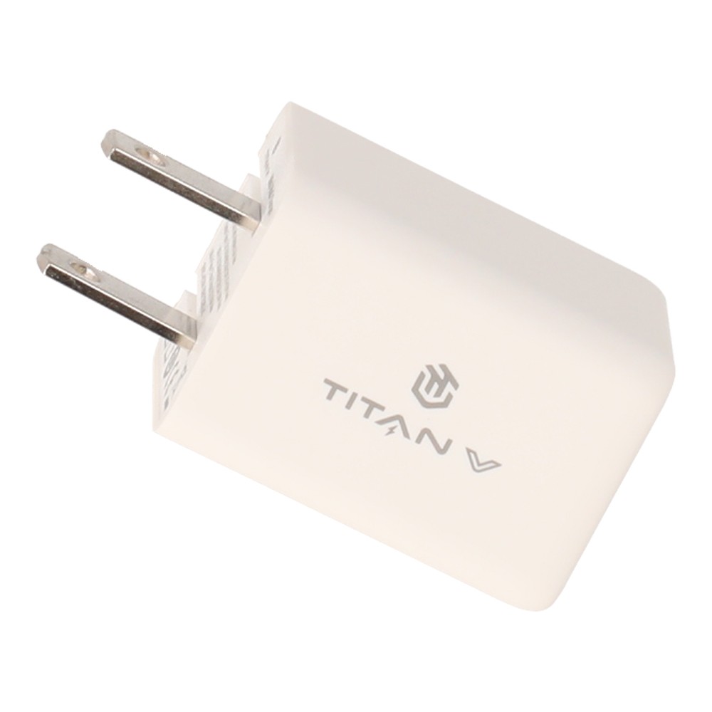 อะแดปเตอร์ TITANV Wall Charger 1 USB-A / 1 USB-C White