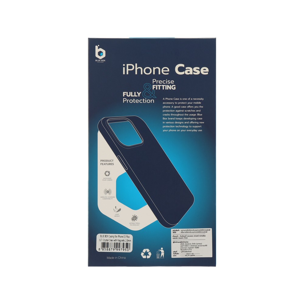 เคส Blue Box iPhone 15 Plus Crystal Clear with Magnetic