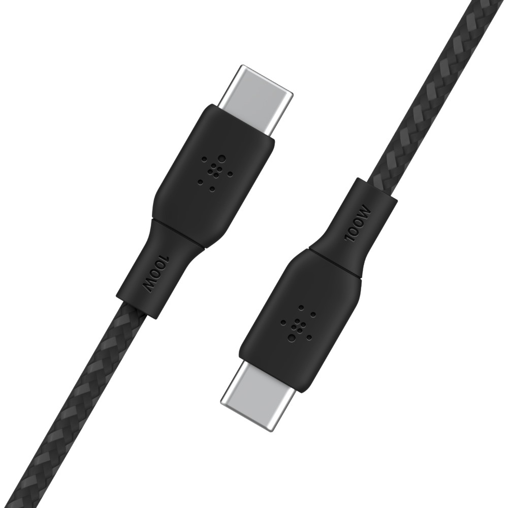 สายชาร์จ Belkin Cable BOOST CHARGE Braided USB-C to USB-C 3M. (CAB014bt3MBK)