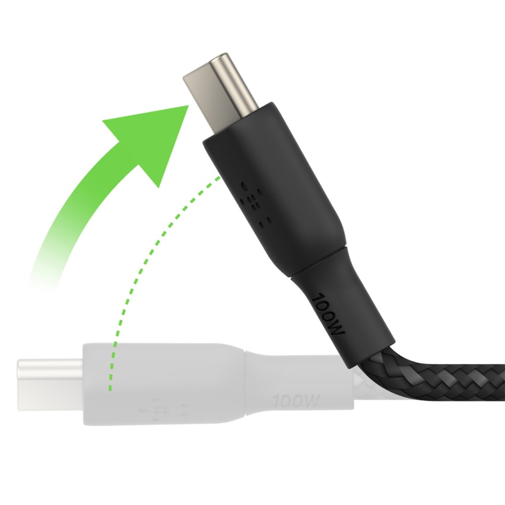 สายชาร์จ Belkin Cable BOOST CHARGE Braided USB-C to USB-C 3M. (CAB014bt3MBK)
