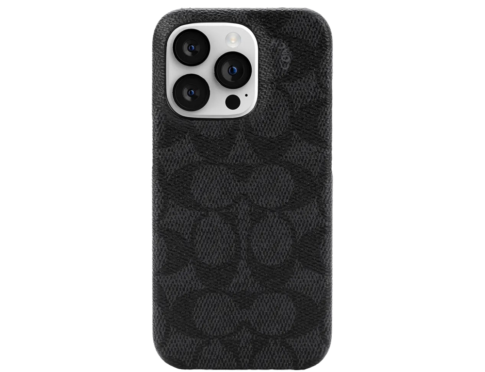 Coach เคส iPhone 15 Pro Max Slim Wrap Case Signature C Charcoal