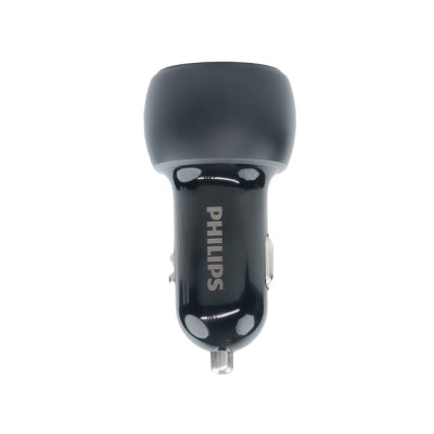 ที่ชาร์จแบตในรถ Philips Car Charger 1 USB-A / 1 USB-C (PD38W) Dual Port Black