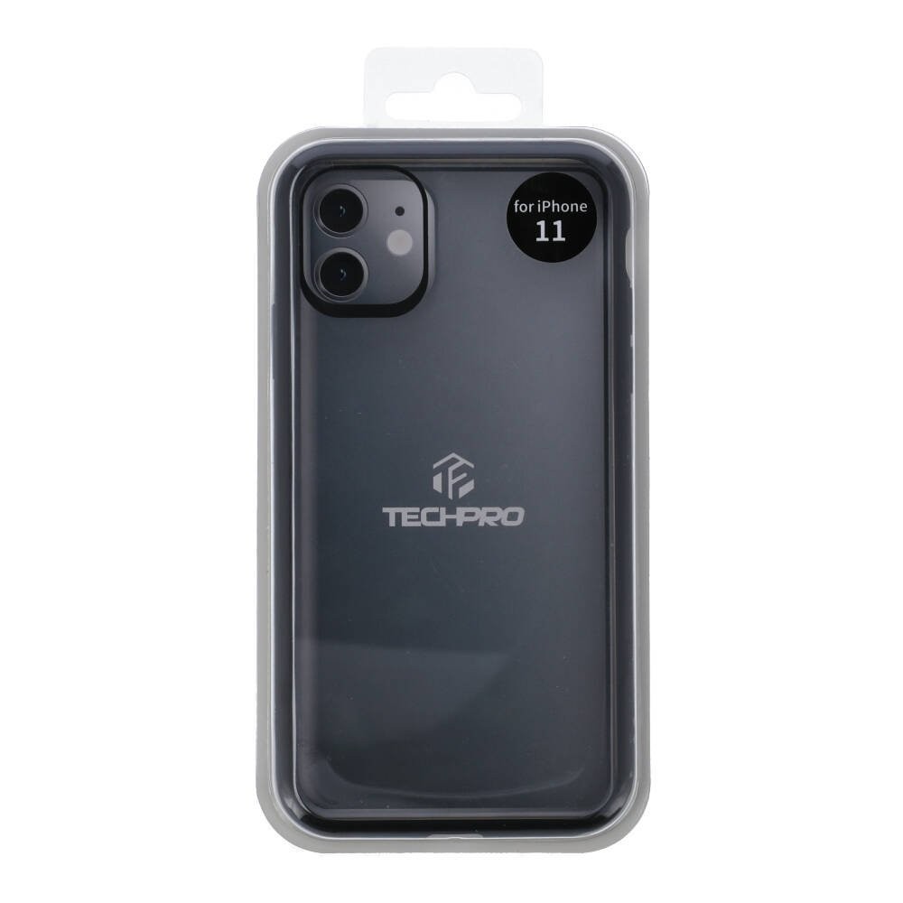 เคส TECHPRO iPhone 11 TPU/PC Hard PC Black