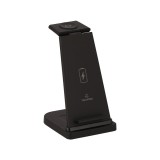 ที่ชาร์จไร้สาย TECHPRO 3 in 1 Wireless Charger Stand 15W Fast charge Black