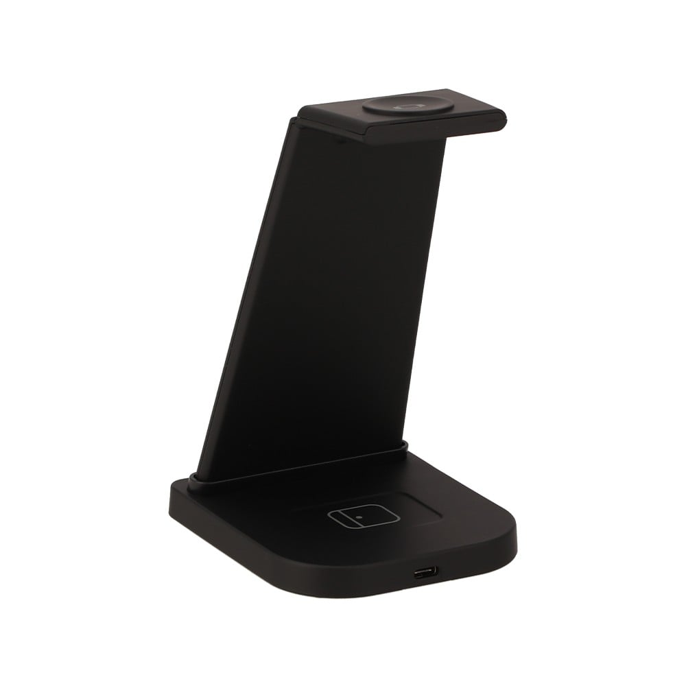 ที่ชาร์จไร้สาย TECHPRO 3 in 1 Wireless Charger Stand 15W Fast charge Black