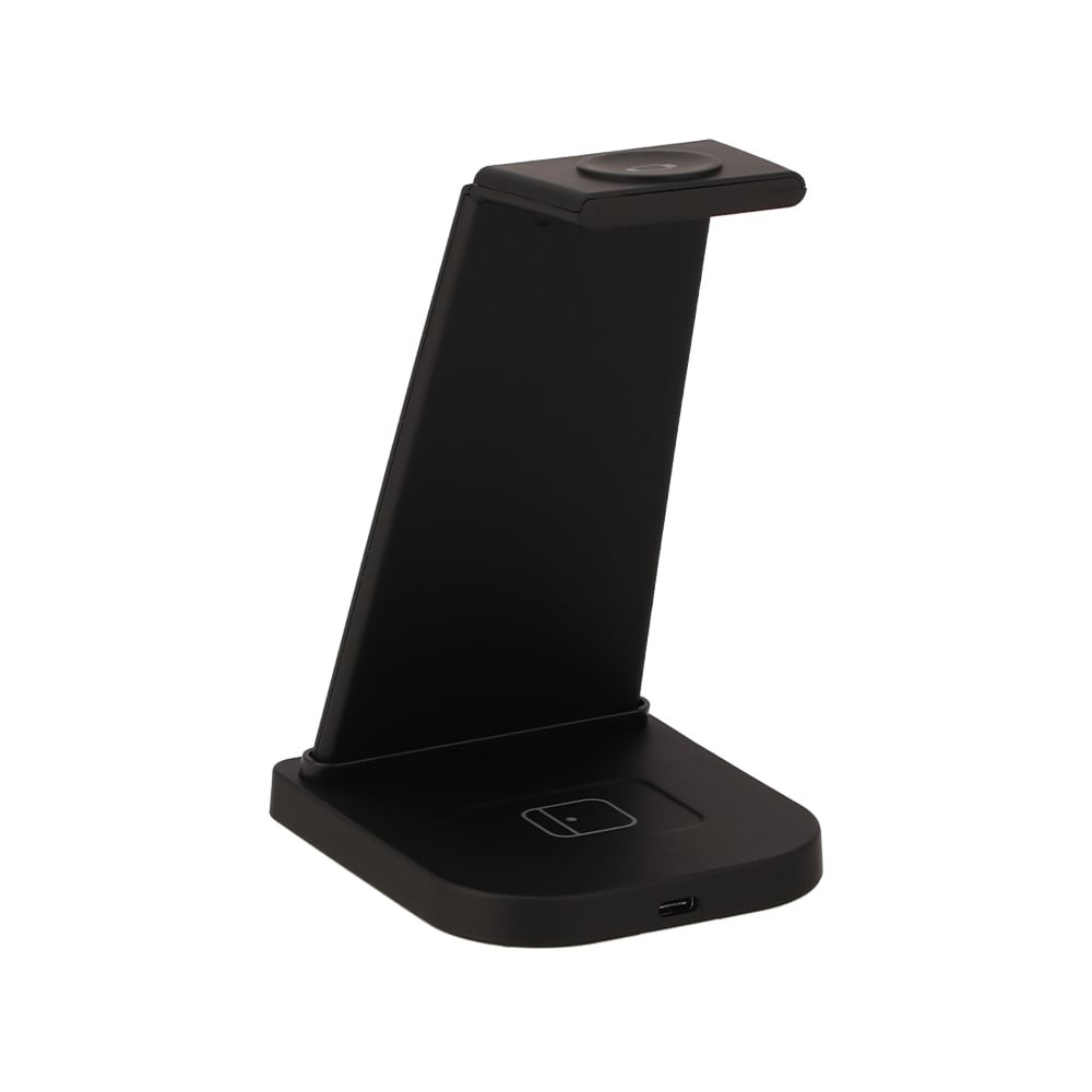 ที่ชาร์จไร้สาย TECHPRO 3 in 1 Wireless Charger Stand 15W Fast charge Black