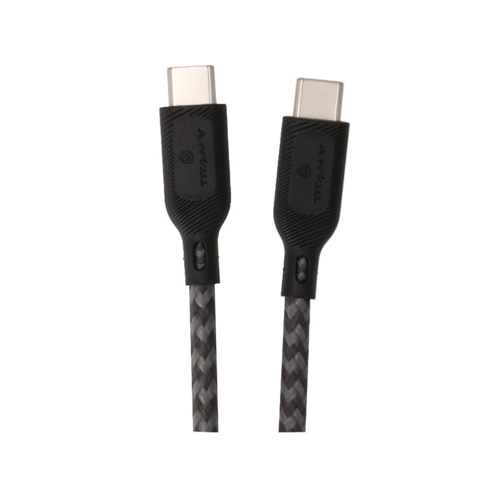 สายชาร์จ TITANV USB-C to USB-C Cable Nylon 60W 1.5M Black (TI-C04)