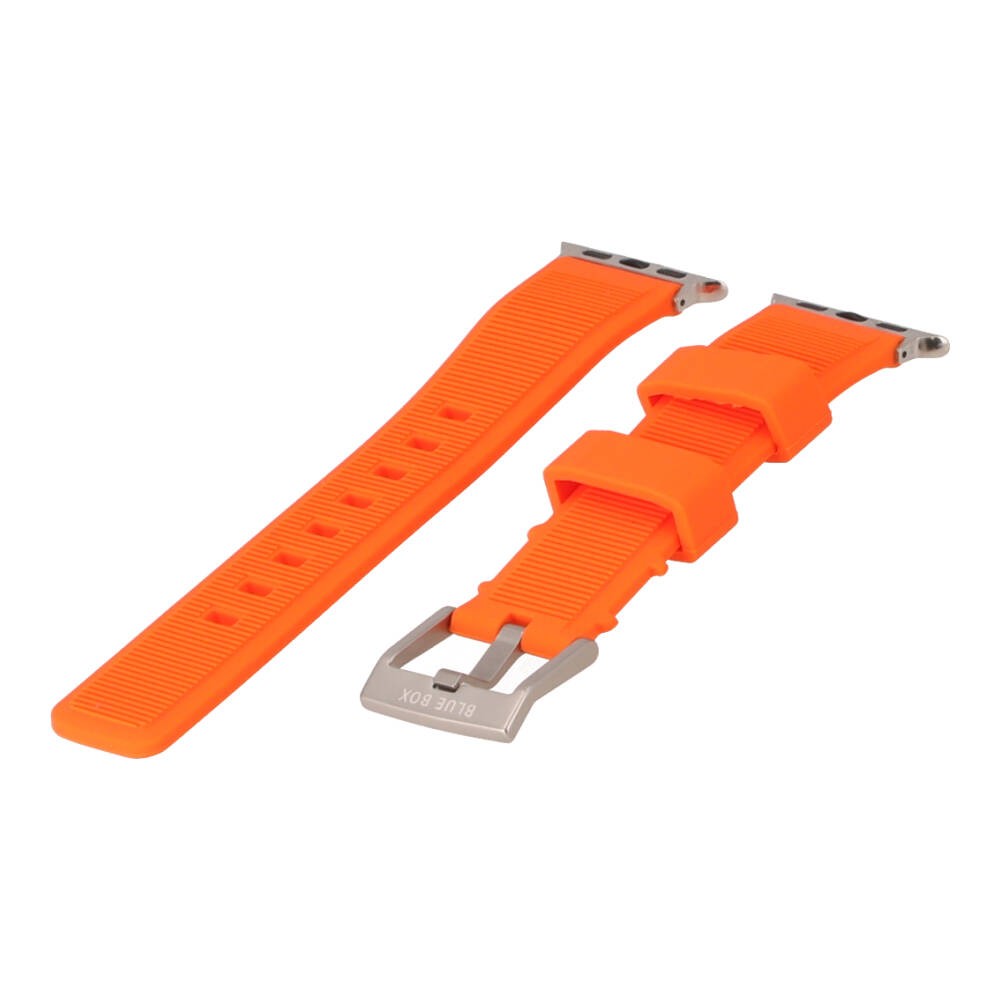 Blue Box สาย Apple Watch Strap Series 6,7,8,9,SE1,SE2 (40/41mm) Rubber Orange