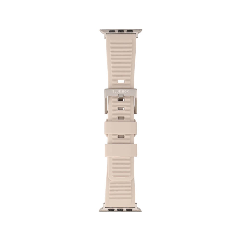 Blue Box สาย Apple Watch Strap Series 6,7,8,9,SE1,SE2,Ultra (44/45/49mm) Rubber Cream