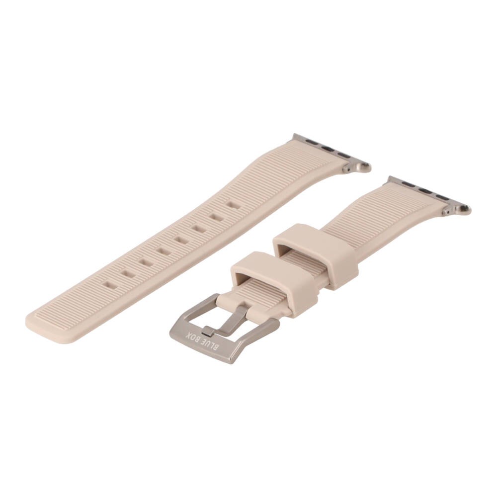 Blue Box สาย Apple Watch Strap Series 6,7,8,9,SE1,SE2,Ultra (44/45/49mm) Rubber Cream