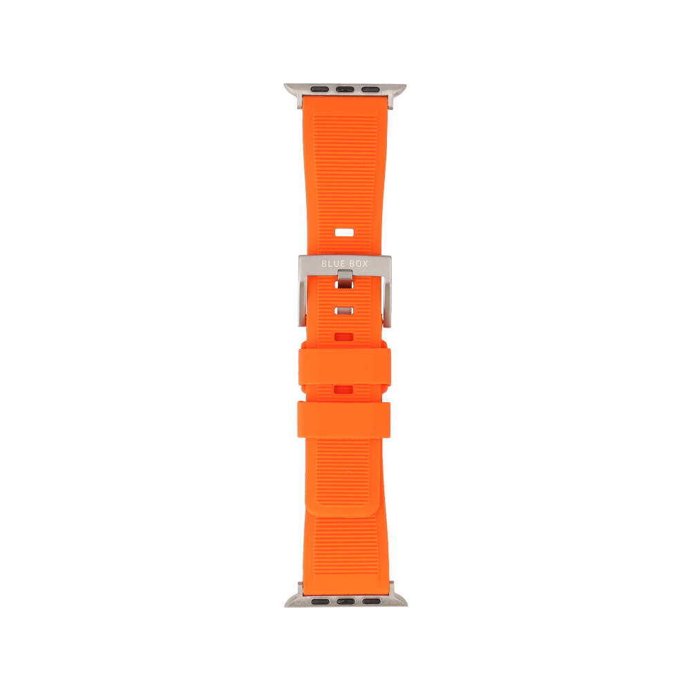Blue Box สาย Apple Watch Strap Series 6,7,8,9,SE1,SE2,Ultra (44/45/49mm) Rubber Orange