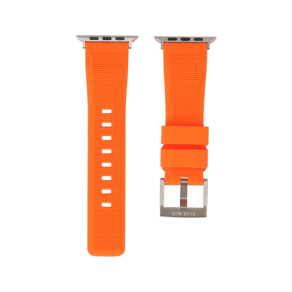 Blue Box สาย Apple Watch Strap Series 6,7,8,9,SE1,SE2,Ultra (44/45/49mm) Rubber Orange