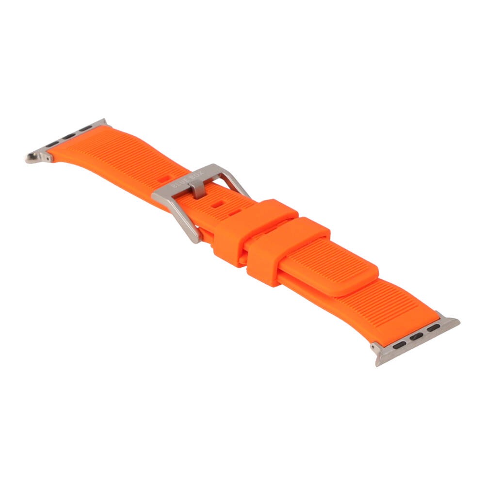 Blue Box สาย Apple Watch Strap Series 6,7,8,9,SE1,SE2,Ultra (44/45/49mm) Rubber Orange