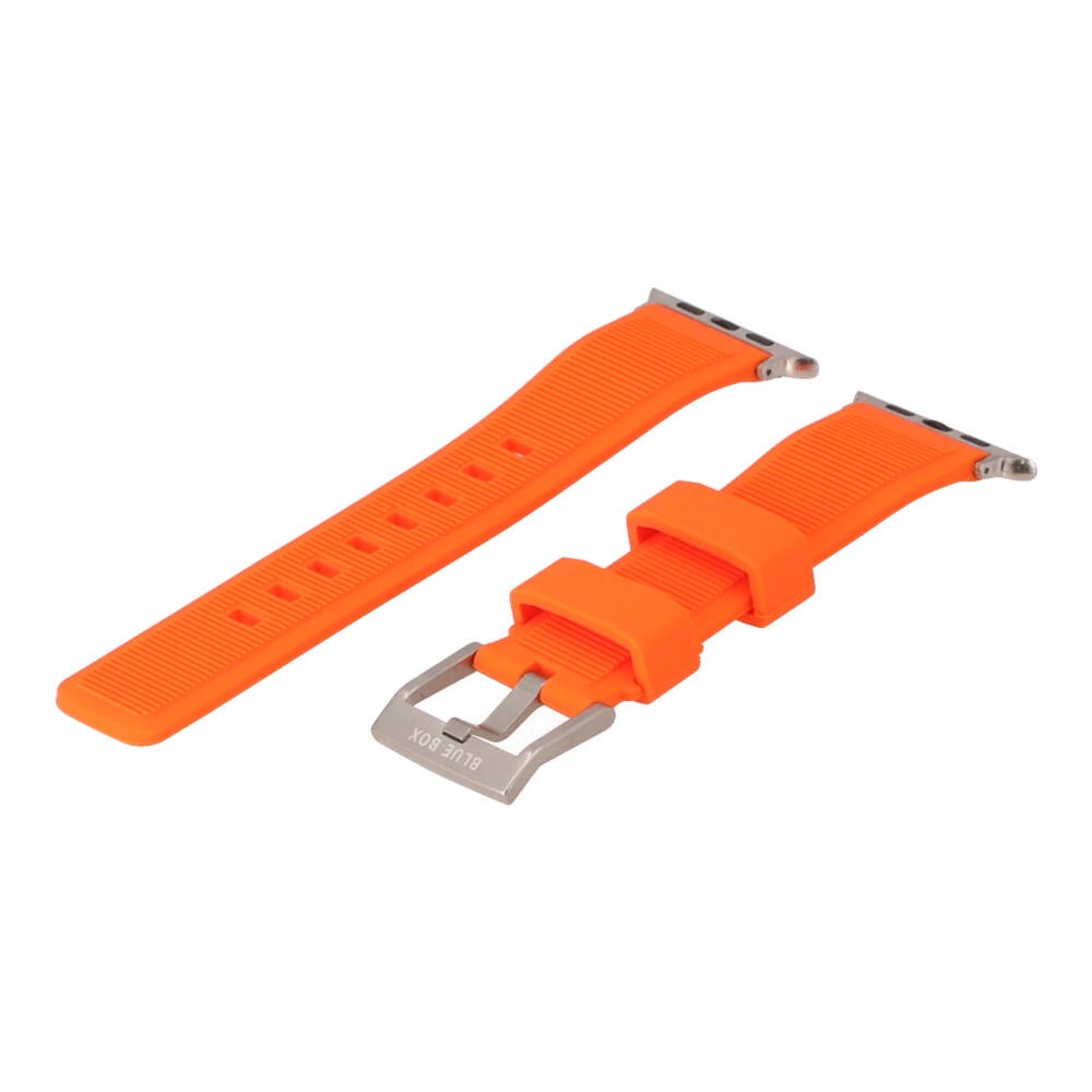 Blue Box สาย Apple Watch Strap Series 6,7,8,9,SE1,SE2,Ultra (44/45/49mm) Rubber Orange