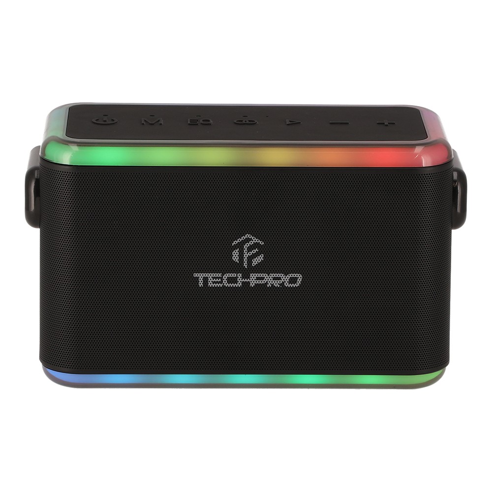 ลำโพงไร้สาย TECHPRO A1 Powerful 80W Stereo Sound Black