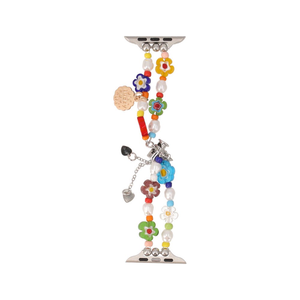 Blue Box สาย Apple Watch Strap Series 6,7,8,9,SE1,SE2,Ultra (44/45/49mm) Flowery with Charm